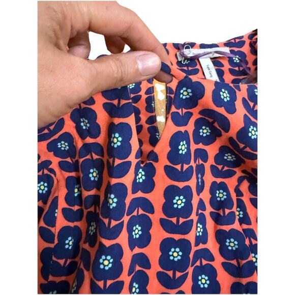 NWT PEPPERBERRY Women’s Geo Floral Front Pocket Super Curvy Dress Coral/Navy 8 - Picture 4 of 10